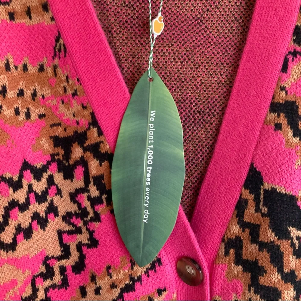 FARM Rio Pink Croco Pattern Cardigan - Picture 11 of 11